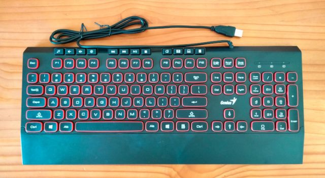 Genius SlimStar 280 keyboard – Review Genius keyboard with red-and-black keys