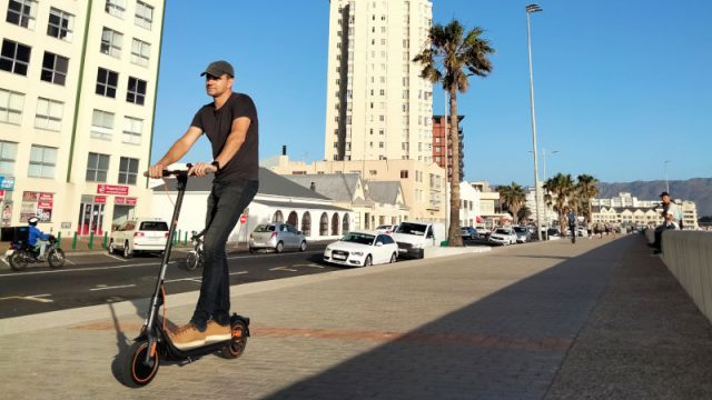 The Segway-Ninebot F40E riding on Strand promenade, South Africa