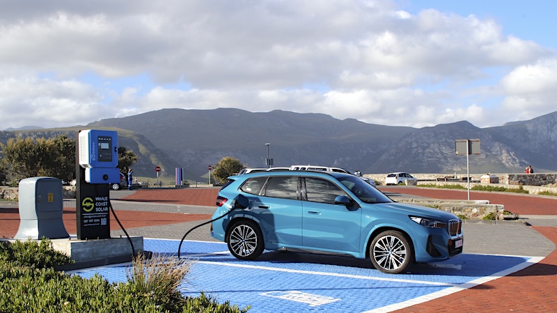 A GridCars EV charger at Gearing's Point in Hermanus, South Africa.