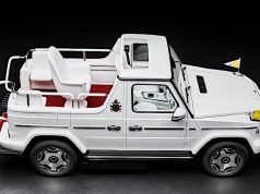 The new Popemobile is an electric Mercedes G-Class