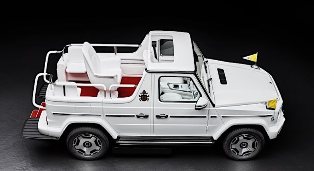 The new Popemobile is an electric Mercedes G-Class